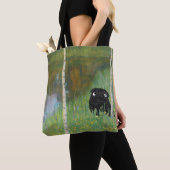 Niedlicher Hund Mops Gustav Klimt Forest AOP Tasche (Von Nahem)