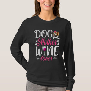 Niedlicher Hund Mutter Beagle Wein Muttertag T-Shirt