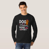 Niedlicher Hund Mutter Dackel Wein Muttertag T-Shirt (Vorne ganz)