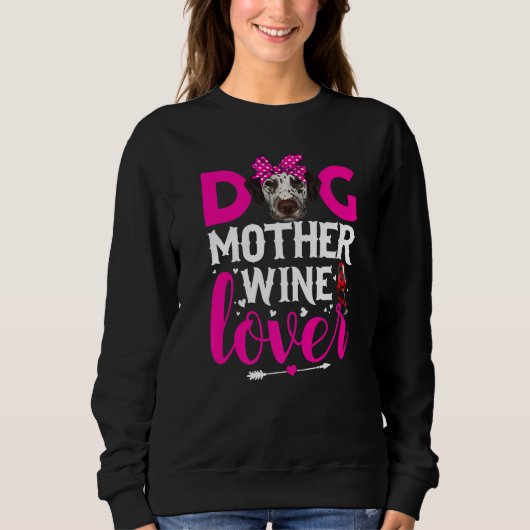 Niedlicher Hund Mutter Dalmatiner Muttertag Sweatshirt (Vorderseite)