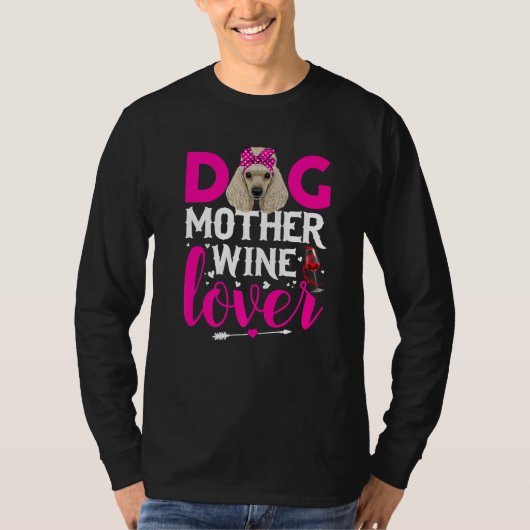 Niedlicher Hund Mutter Poodle Hund Muttertag T-Shirt (Vorderseite)