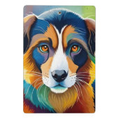 Niedlicher Hund nah Mini Klemmbrett (Rückseite)