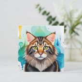 Niedlicher Hund nah Mini-Zwischenablage Einladung (Stehend Vorderseite)