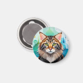 Niedlicher Hund nah Mini-Zwischenablage Magnet (Vorderseite/Rückseite)