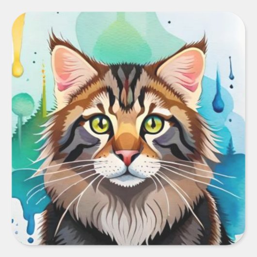 Niedlicher Hund nah Mini-Zwischenablage Quadratischer Aufkleber (Vorderseite)