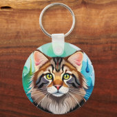 Niedlicher Hund nah Mini-Zwischenablage Schlüsselanhänger (Vorderseite)