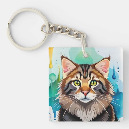 Niedlicher Hund nah Mini-Zwischenablage Schlüsselanhänger (Vorderseite)