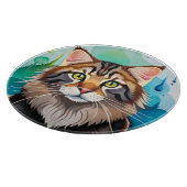 Niedlicher Hund nah Mini-Zwischenablage Schneidebrett (Ecke)