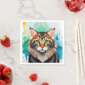 Niedlicher Hund nah Mini-Zwischenablage Serviette (Beispiel)