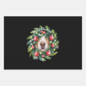 Niedlicher Hund Nase Weihnachtsschaden Hund Mama H Geschenkpapier Set (Vorderseite)