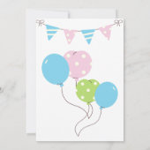 Niedlicher Hund neben blauer Nummer eins Erster Ge Einladung (Rückseite)