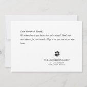 Niedlicher Hund Neue Zuhause Ankündigung (Rückseite)