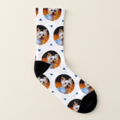 Niedlicher Hund oder Muster für das Foto Ihres Hau Socken (Rechts - Außen)