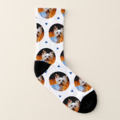 Niedlicher Hund oder Muster für das Foto Ihres Hau Socken (Links - Innen)