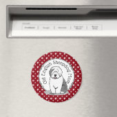 Niedlicher Hund OES Mama Alte Englische Schafhunde Magnet (In Situ (Geschirrspüler))