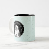 Niedlicher Hund OES Mama Alte Englische Schafhunde Zweifarbige Tasse (Vorderseite Links)