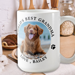 Niedlicher Hund Oma Personalisiertes Haustier Foto Kaffeetasse
