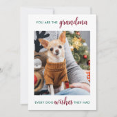 Niedlicher Hund Oma Weihnachten Personalisiertes H (Vorderseite)