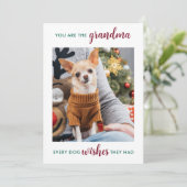 Niedlicher Hund Oma Weihnachten Personalisiertes H (Stehend Vorderseite)