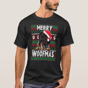 Niedlicher Hund Pajama Dackel Hund Weihnachten 3 T-Shirt