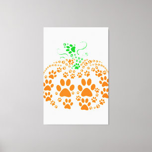 Niedlicher Hund Paw Pumpkin Hund Lover Gaben Hallo Leinwanddruck