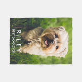 Niedlicher Hund Personalisiertes Foto Fleecedecke (Vorderseite (Horizontal))