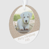 Niedlicher Hund Pet Star Muster Foto Weihnachtskuh Ornament (Vorderseite)