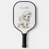 Niedlicher Hund Pickleball Schläger (Rückseite)