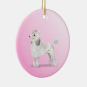 Niedlicher Hund Pink Persönlich Keramik Ornament (Rechts)