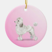 Niedlicher Hund Pink Persönlich Keramik Ornament (Vorne)