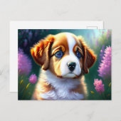 niedlicher Hund Postkarte (Vorne/Hinten)
