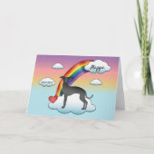 Niedlicher Hund-Rainbow-Gedenkstätte Karte (Vorderseite)