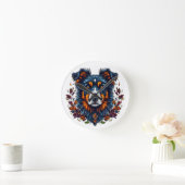 Niedlicher Hund Runde Wanduhr (Zuhause)