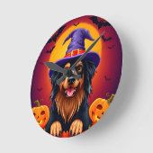 Niedlicher Hund Runde Wanduhr (Winkel)