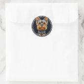 Niedlicher Hund Runder Aufkleber (Tasche)
