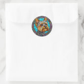 Niedlicher Hund Runder Aufkleber (Tasche)
