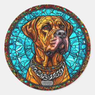 Niedlicher Hund Runder Aufkleber
