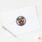 Niedlicher Hund Runder Aufkleber (Umschlag)