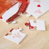 Niedlicher Hund Schlafende Herz Wasserfarbe Puzzle (Seite)