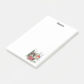 Niedlicher Hund, Schneemann & Individuelle Name, P Post-it Klebezettel (angewinkelt)