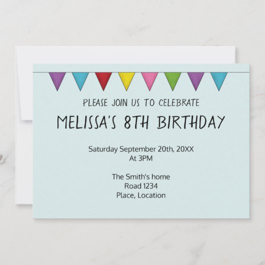 Niedlicher Hund  Schwarzer Schäferhund farbenfroh  Einladung (Rückseite)