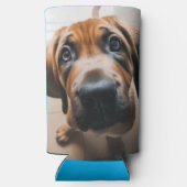 Niedlicher Hund Selters Dosenkühler (Rückseite)