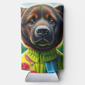 Niedlicher Hund Selters Dosenkühler (Rückseite)