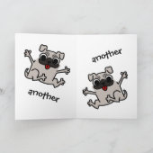 Niedlicher Hund senden 4 Schläger Miss Sie Karte (Innenseite)