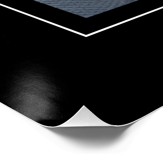 Niedlicher Hund Single 1 Foto Schwarz und Weiß Paw Poster (Ecke)