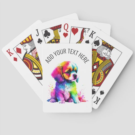 Niedlicher Hund Spielkarten (Rückseite)