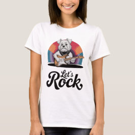 Niedlicher Hund spielt Gitarre T-Shirt