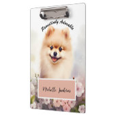 Niedlicher Hund, Spitz Klemmbrett (Links)