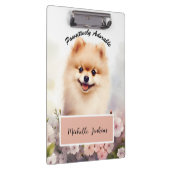 Niedlicher Hund, Spitz Klemmbrett (Rechts)