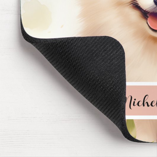 Niedlicher Hund, Spitz Mousepad (Ecke)